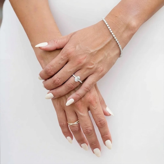 Pulsera Tenis 3 mm de Moissanita en Plata 925 con Certificado GRA