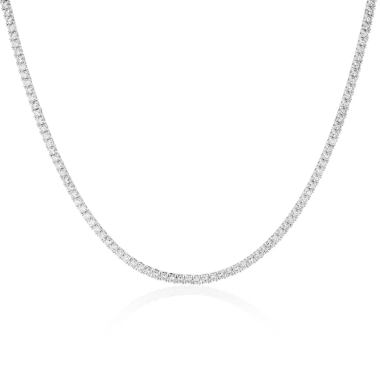 Collar Tenis 3 mm de Moissanita VVS Color D en Plata 925 con Certificado GRA