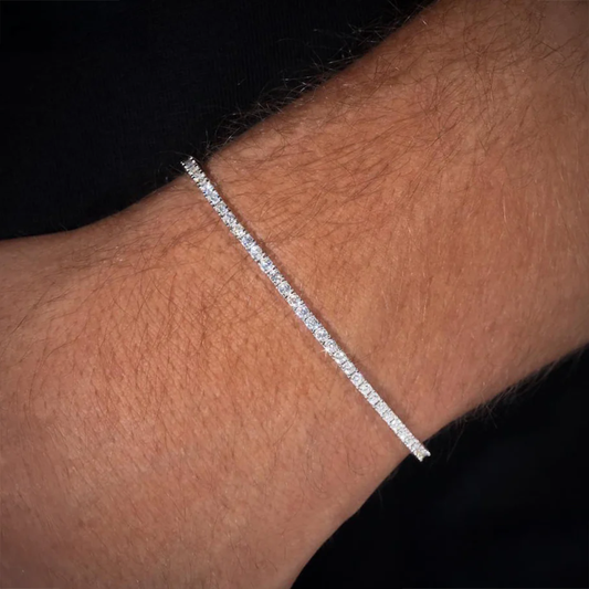 Pulsera Tenis 2 mm de Moissanita en Plata 925 | Brillo Elegante y Sofisticado