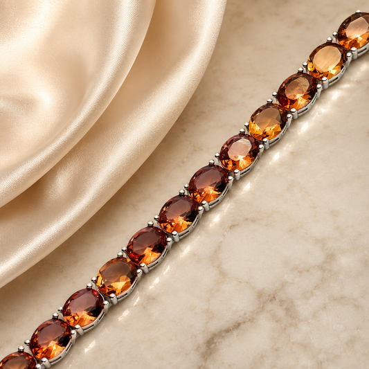 Pulsera Camino de Sultana de Plata 925 con Zultanita Ovalada