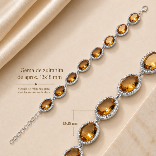 Pulsera Herencia de Sultana de Plata 925 con Zultanita Ovalada