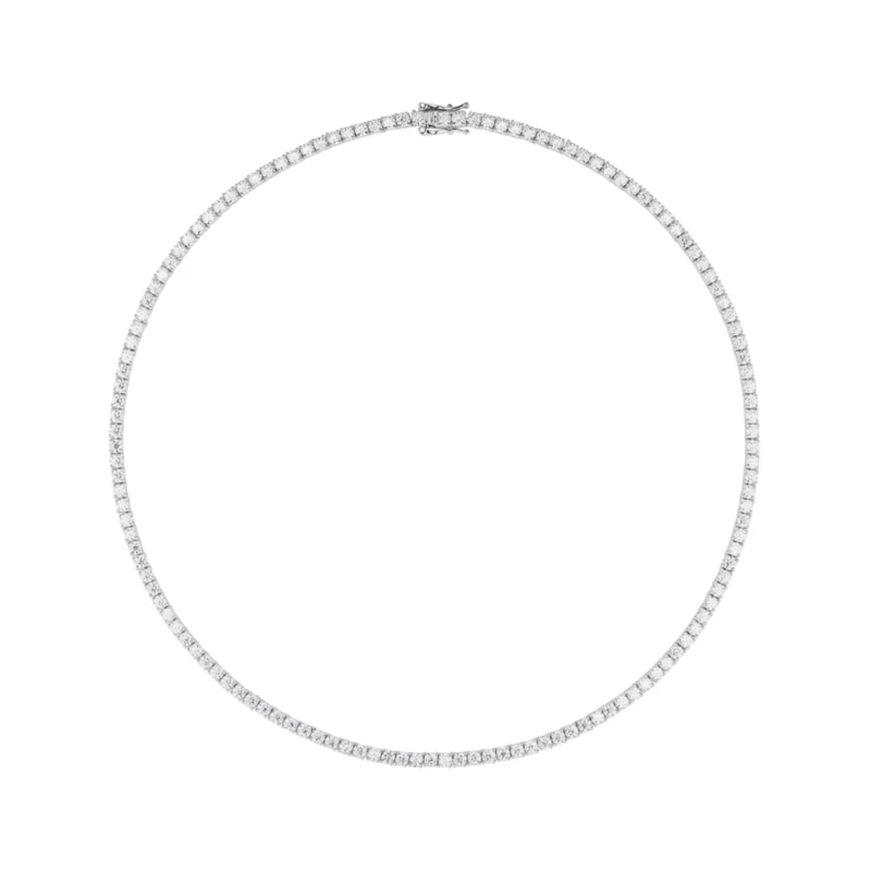 Collar Tenis 3 mm de Moissanita VVS Color D en Plata 925 con Certificado GRA