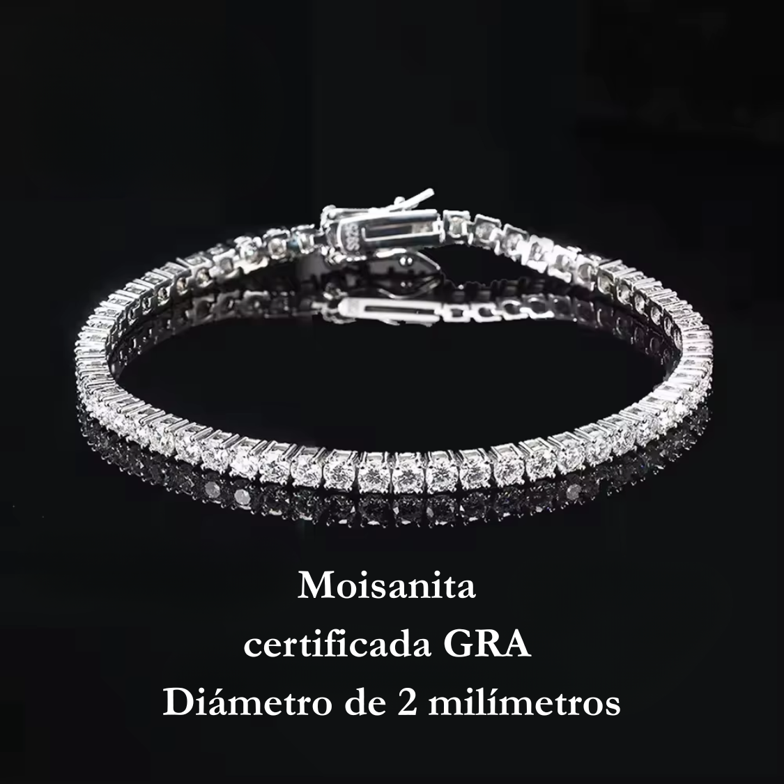 Pulsera Tenis 2 mm de Moissanita en Plata 925 | Brillo Elegante y Sofisticado