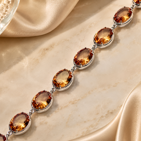 Pulsera Sendero Imperial de Sultana de Plata 925 con Zultanita Ovalada