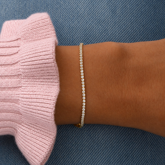 Pulsera Tenis 2 mm de Moissanita en Plata 925 | Brillo Elegante y Sofisticado