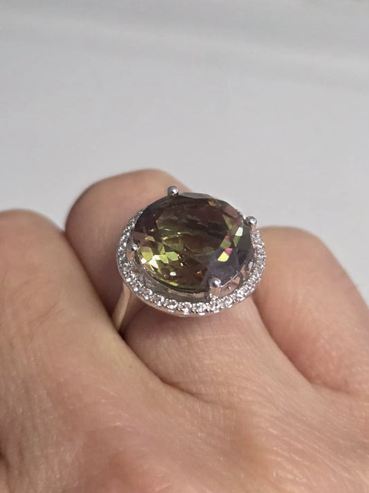 Anillo Solara Sultana Oval de Plata 925 con Zultanita
