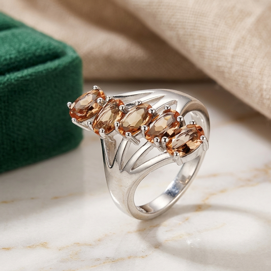 Anillo Corona Quintessa de Plata 925 con Zultanita Ovalada