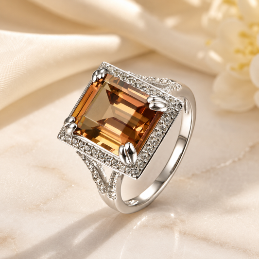 Anillo Prisma Imperial de Plata 925 con Zultanita Rectangular