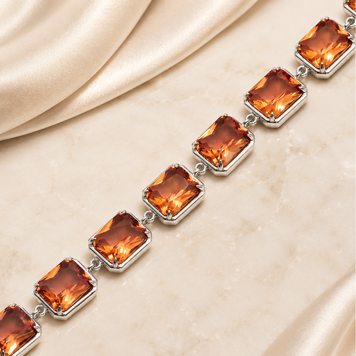 Pulsera Legado de Sultana de Plata 925 con Zultanita Rectangular