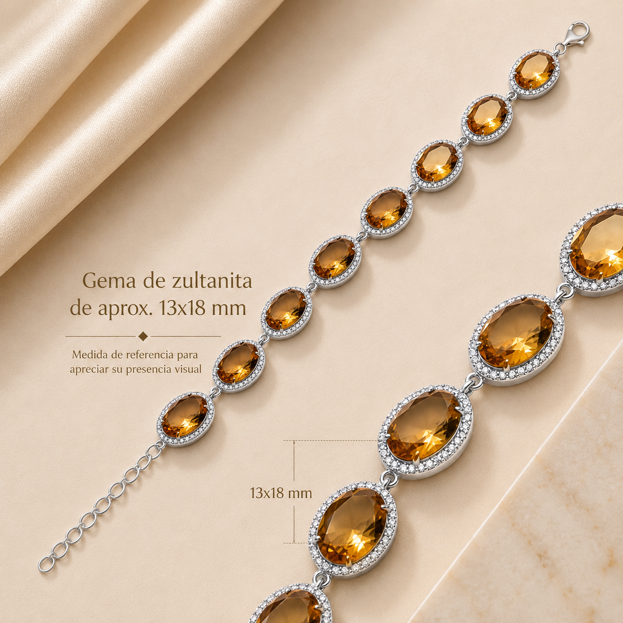 Pulsera Herencia de Sultana de Plata 925 con Zultanita Ovalada