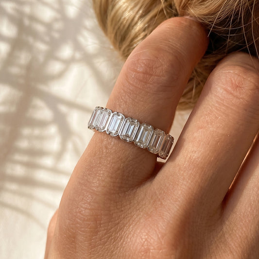 Anillo Eternity de Moissanita en Plata 925