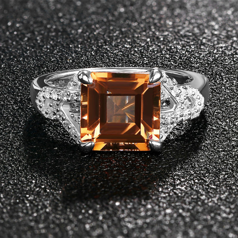 Anillo Esmeralda Imperial de Plata 925 con Zultanita Rectangular